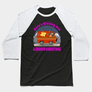 Here's wishing you a Groovy Christmas Baseball T-Shirt